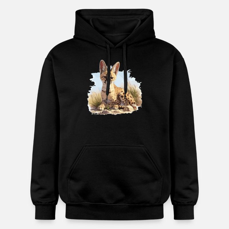 Servale Serval - Sweat à capuche Softstyle® Gildan Unisexe - noir