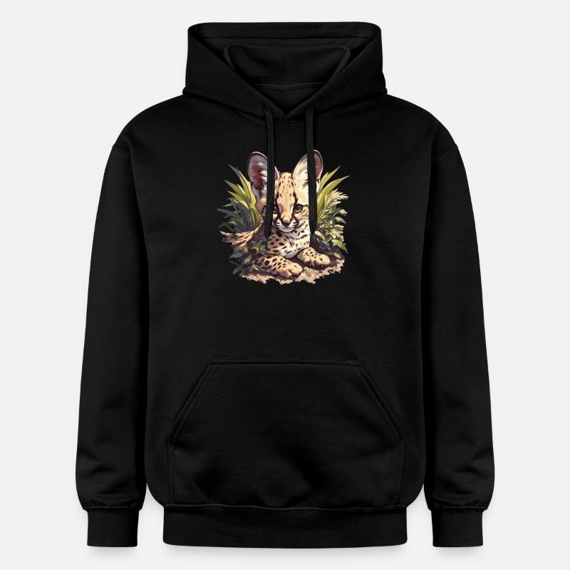 Servale Serval - Sweat à capuche Softstyle® Gildan Unisexe - noir