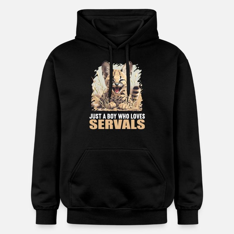 Servale Serval - Sweat à capuche Softstyle® Gildan Unisexe - noir