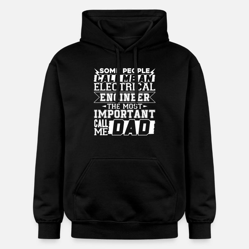 Funny Electrical Engineer Dad - Gildan Unisex Softstyle® Midweight Hoodie - black