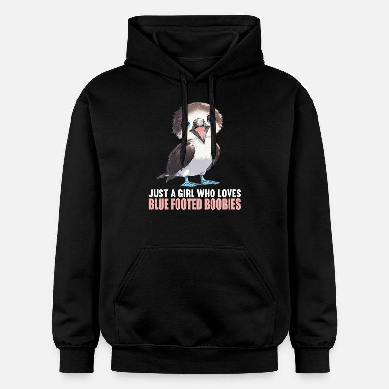 Fou à pieds bleus - Sweat à capuche Softstyle® Gildan Unisexe - noir