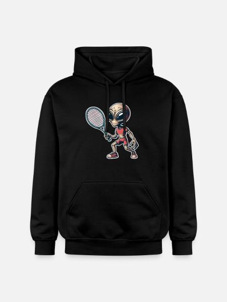 Alien Tennis - Gildan Unisex Softstyle® Midweight Hoodie - black
