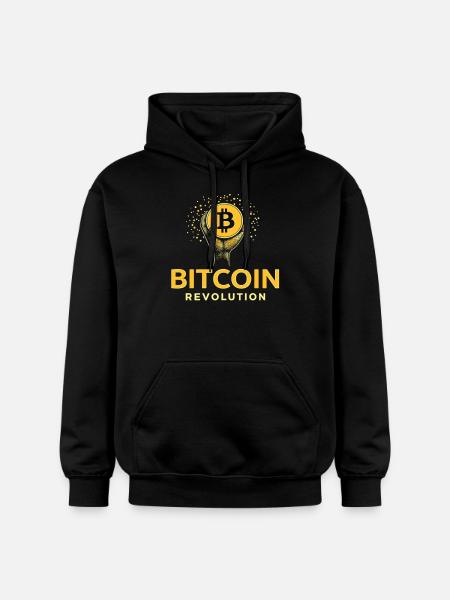 Bitcoin Revolution - Gildan Unisex Softstyle® Midweight Hoodie - Schwarz
