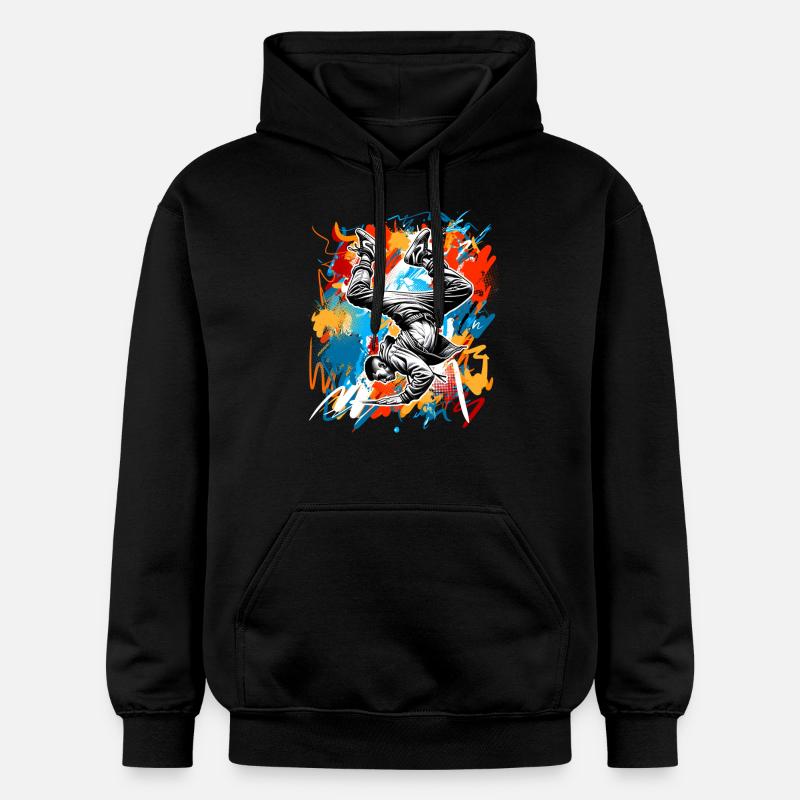 Breakdance - Sweat à capuche Softstyle® Gildan Unisexe - noir