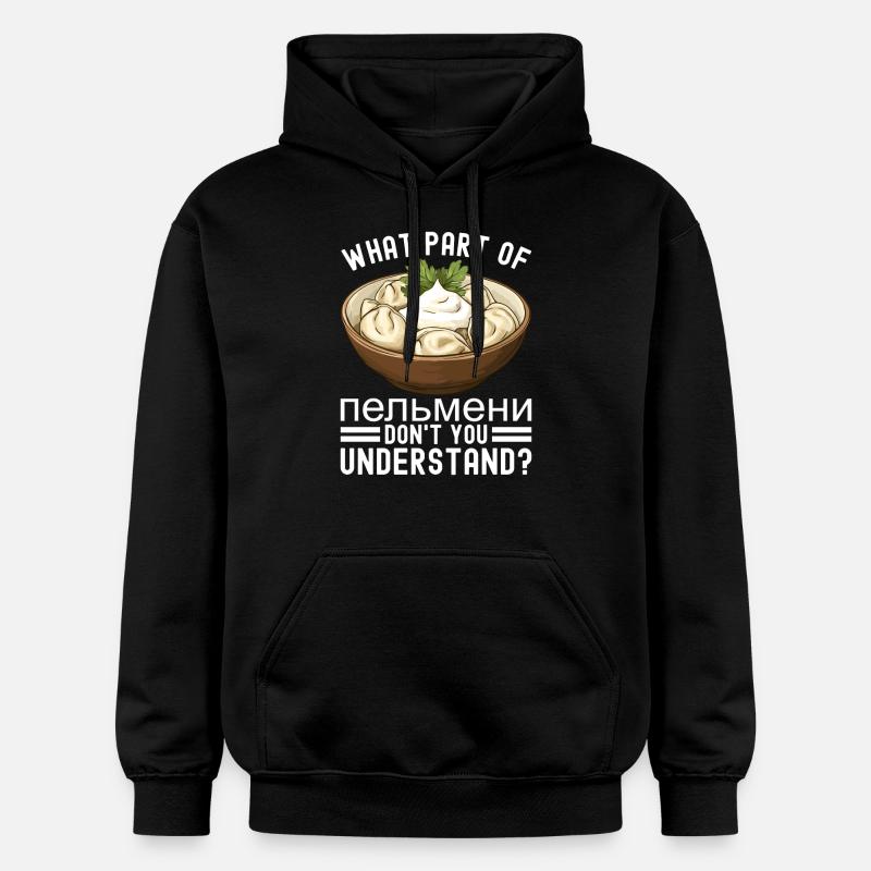 Pelmeni Cuisine russe - Sweat à capuche Softstyle® Gildan Unisexe - noir