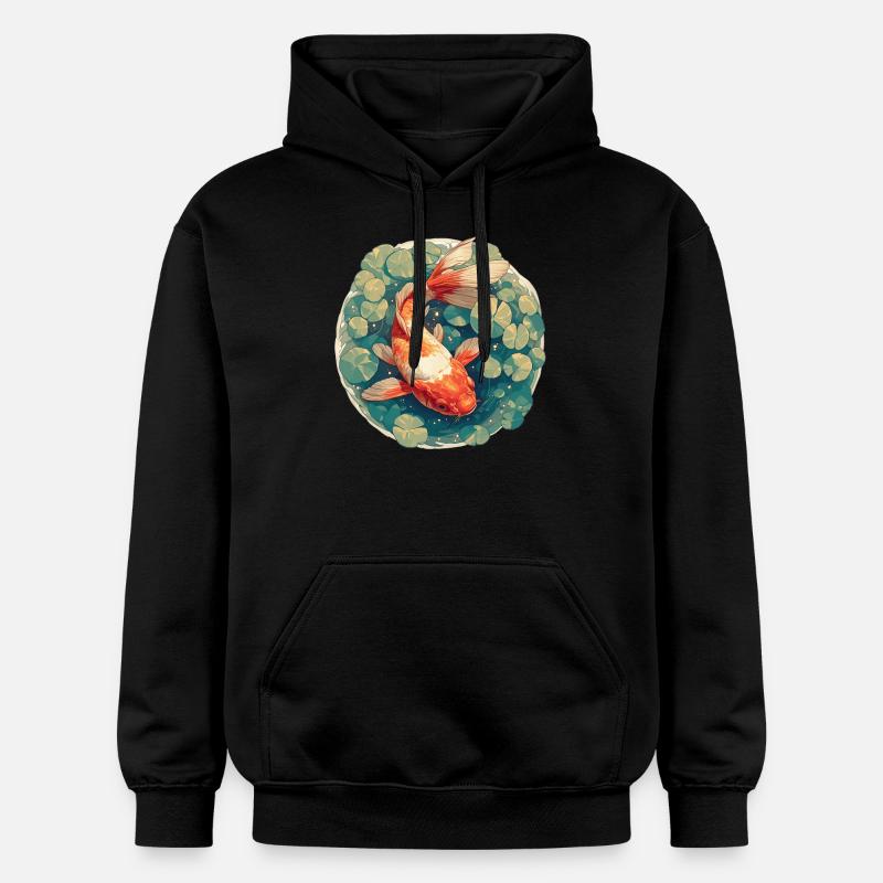 poisson rouge - Sweat à capuche Softstyle® Gildan Unisexe - noir