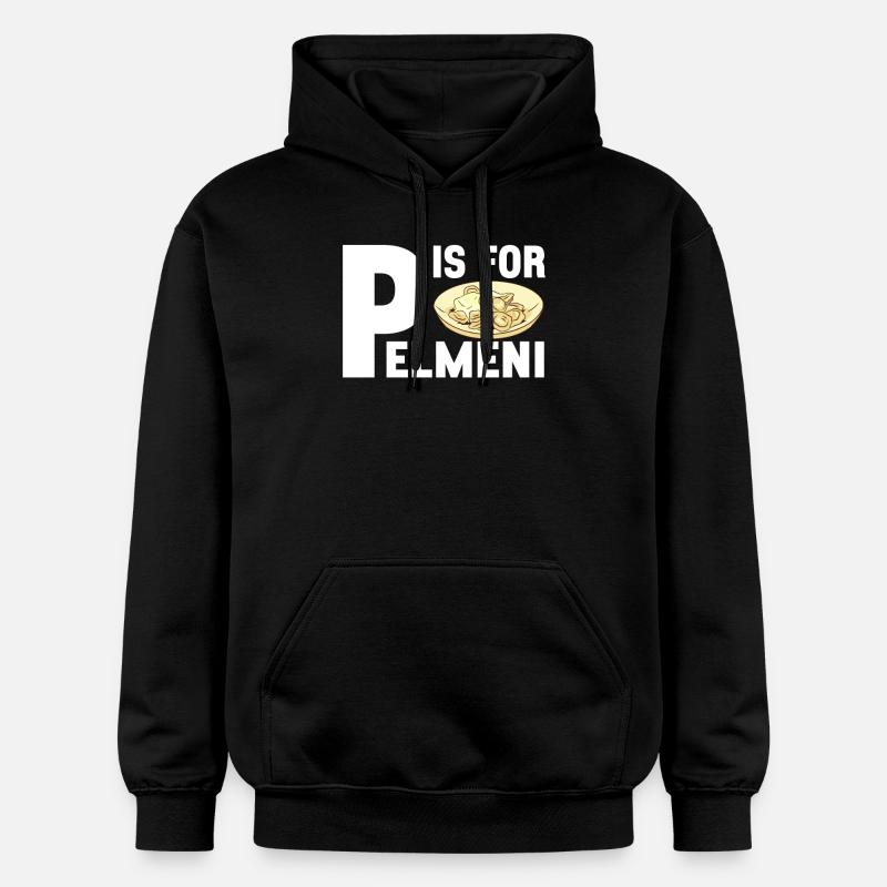 Pelmeni Cuisine russe - Sweat à capuche Softstyle® Gildan Unisexe - noir