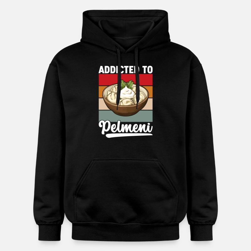 Pelmeni Cuisine russe - Sweat à capuche Softstyle® Gildan Unisexe - noir