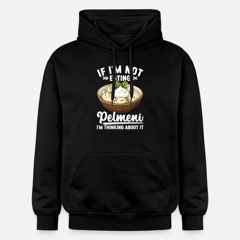 Pelmeni Cuisine russe - Sweat à capuche Softstyle® Gildan Unisexe - noir