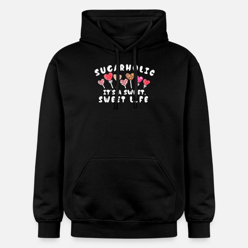 Passionné de sucreries sucrées - Sweat à capuche Softstyle® Gildan Unisexe - noir