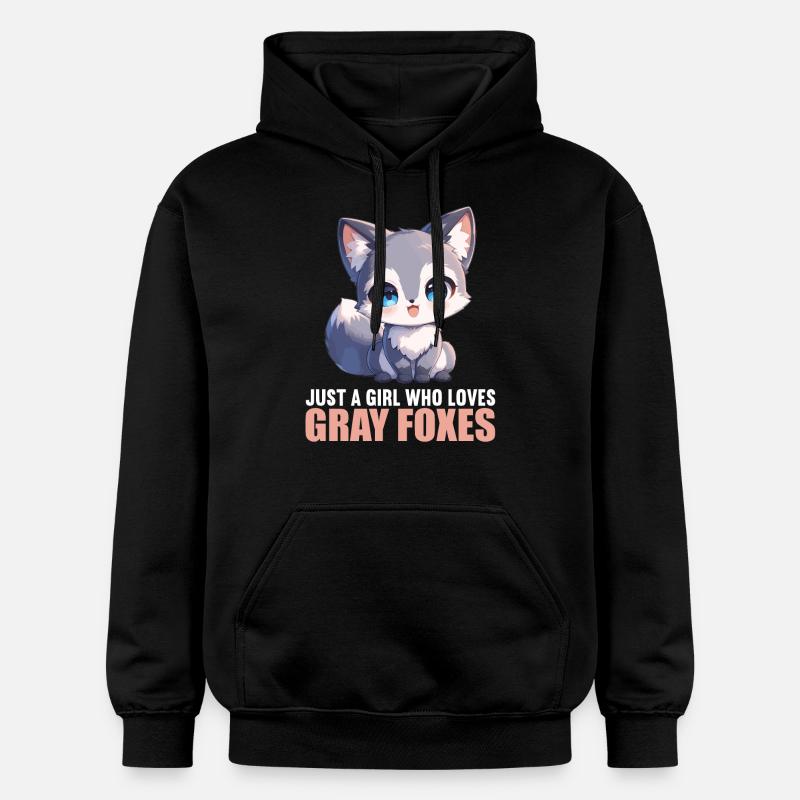Renards gris Renard gris - Sweat à capuche Softstyle® Gildan Unisexe - noir
