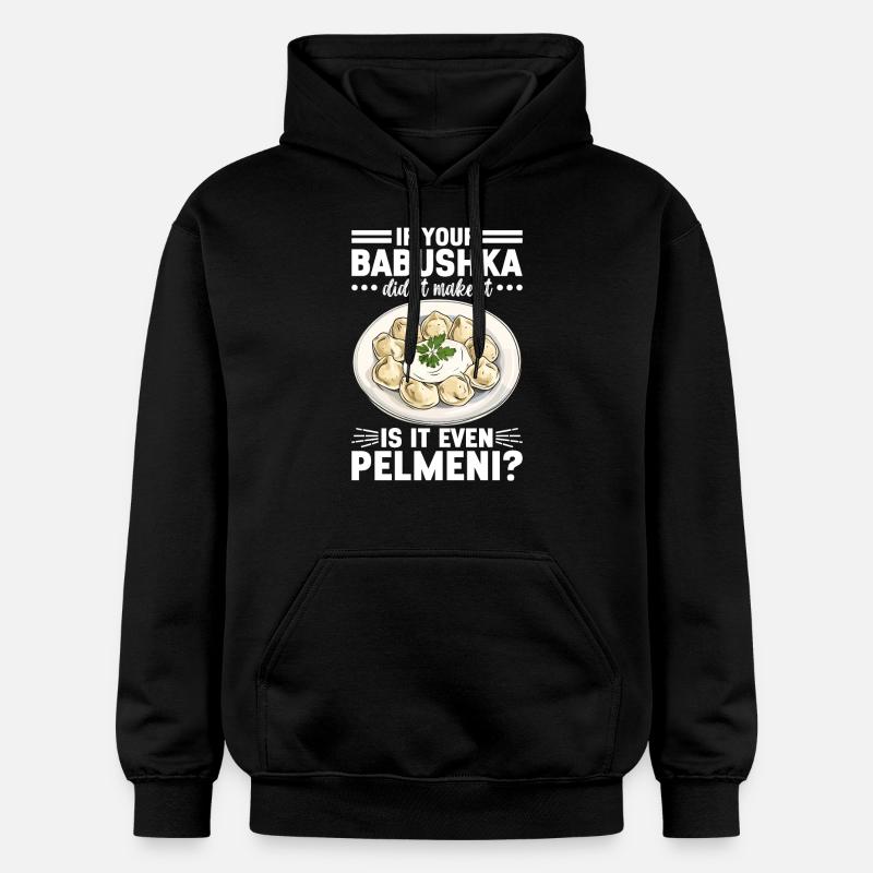 Pelmeni Cuisine russe - Sweat à capuche Softstyle® Gildan Unisexe - noir