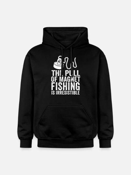 Neodymium Magnet Fishing Magnetic Fisher - Gildan Unisex Softstyle® Midweight Hoodie - black