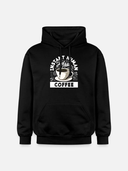 Coffee Lover Instant Human Coffee - Gildan Unisex Softstyle® Midweight Hoodie - black