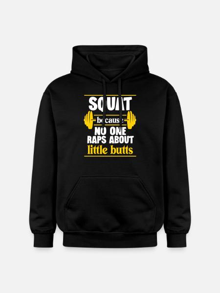 Squat fordi ingen rapper om små numser - Gildan Softstyle® Midweight unisex-hoodie - sort
