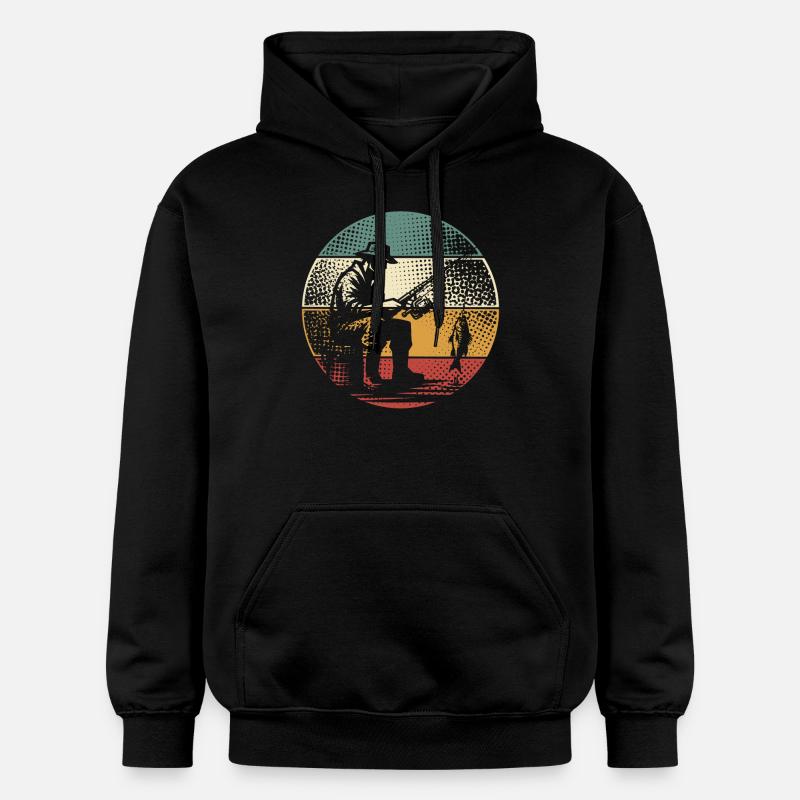 Pêche Pêcheurs Pêche - Sweat à capuche Softstyle® Gildan Unisexe - noir