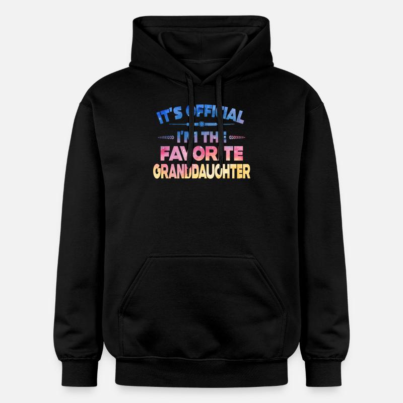 Je suis la petite-fille préférée - Sweat à capuche Softstyle® Gildan Unisexe - noir