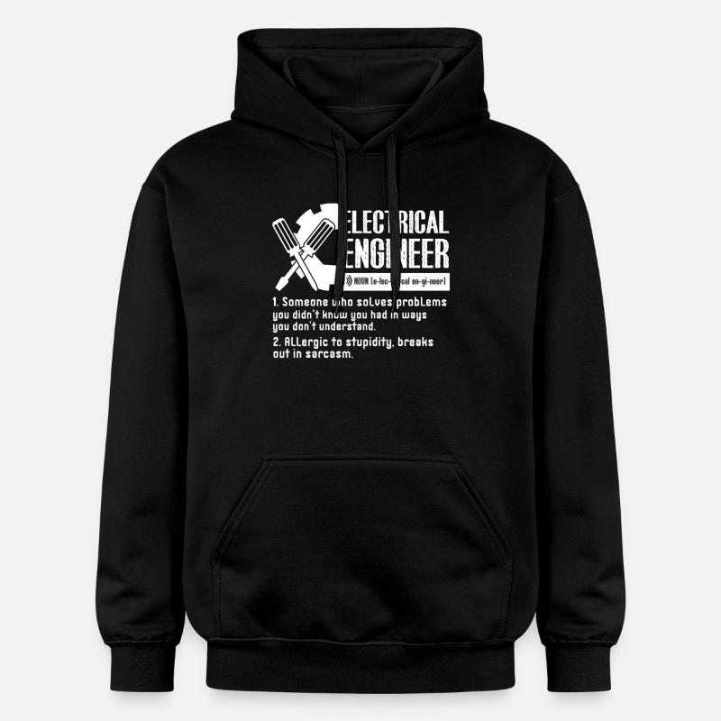 Electrical Engineer Definition - Gildan Unisex Softstyle® Midweight Hoodie - black