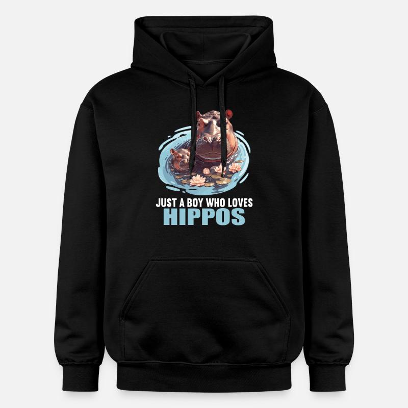Hippopotame Hippopotame - Sweat à capuche Softstyle® Gildan Unisexe - noir