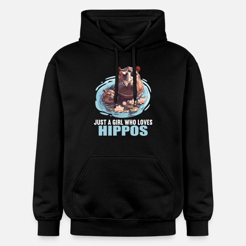 Hippopotame Hippopotame - Sweat à capuche Softstyle® Gildan Unisexe - noir