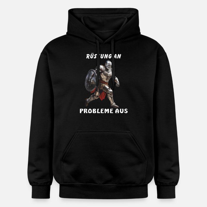 ARMURE DE CHEVALIER À PROBLÈMES - Sweat à capuche Softstyle® Gildan Unisexe - noir