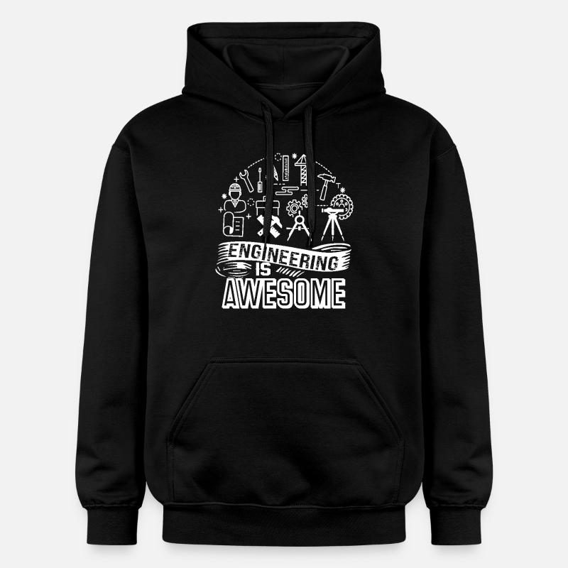 Engineer Engineering Is Awesome - Gildan Unisex Softstyle® Midweight Hoodie - black