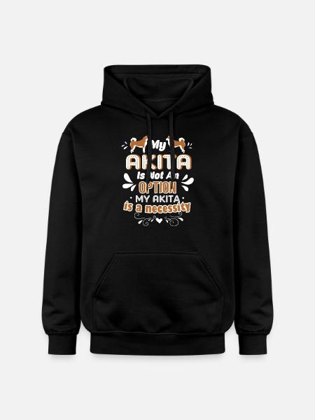 My Akita Is A Necessity - Gildan Unisex Softstyle® Midweight Hoodie - black