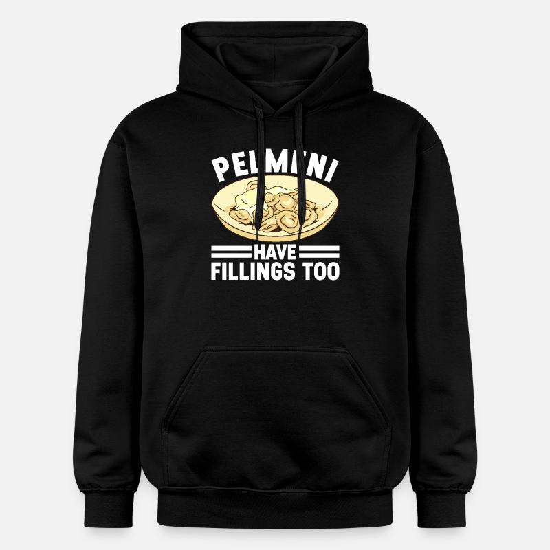 Pelmeni Cuisine russe - Sweat à capuche Softstyle® Gildan Unisexe - noir