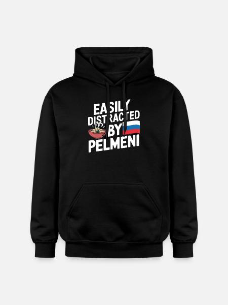 Pelmeni Cuisine russe - Sweat à capuche Softstyle® Gildan Unisexe - noir