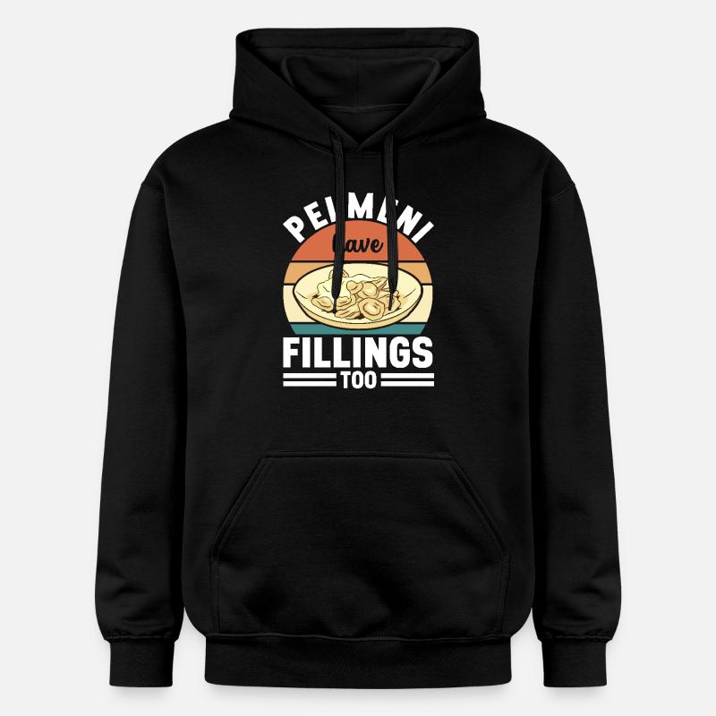 Pelmeni Cuisine russe - Sweat à capuche Softstyle® Gildan Unisexe - noir