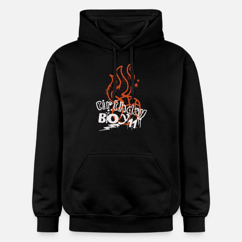 Basket-ball 11e anniversaire Basketteur - Sweat à capuche Softstyle® Gildan Unisexe - noir