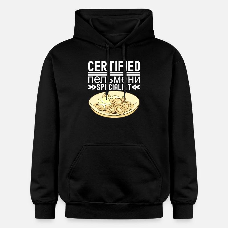 Pelmeni Cuisine russe - Sweat à capuche Softstyle® Gildan Unisexe - noir