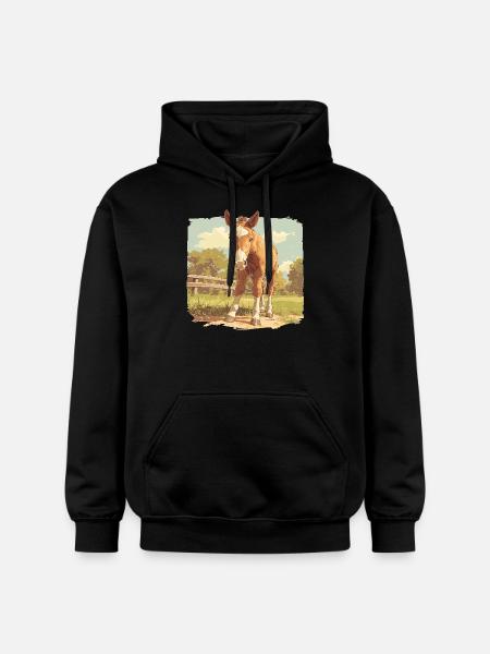 Chevaux Cheval - Sweat à capuche Softstyle® Gildan Unisexe - noir