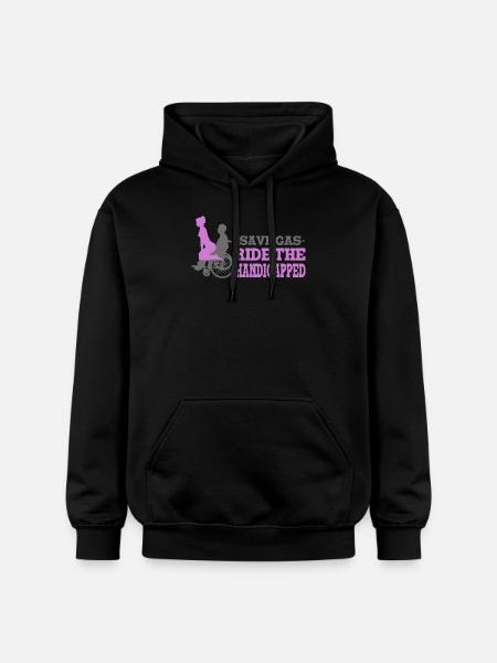 Handicapped Empowerment Illustration for - Gildan Unisex Softstyle® Midweight Hoodie - black