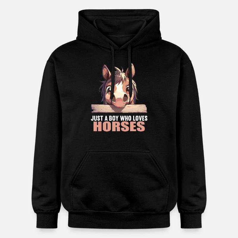 Chevaux Cheval - Sweat à capuche Softstyle® Gildan Unisexe - noir