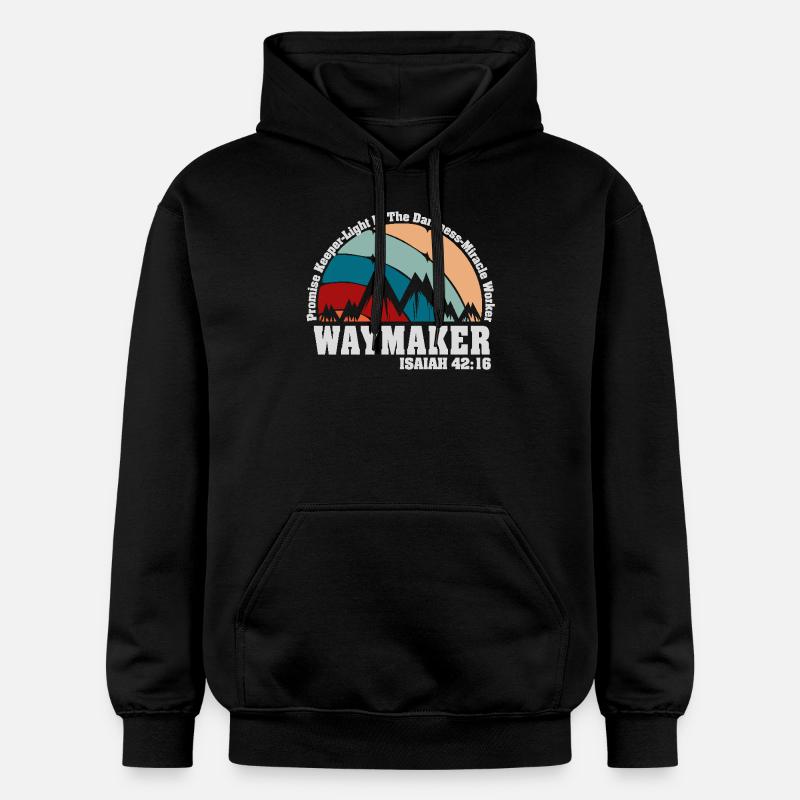 Wegweiser, Versprechenshüter, Wundertäter - Gildan Unisex Softstyle® Midweight Hoodie - Schwarz