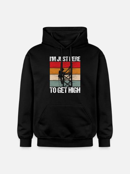 Industriekletterer Tower Climber Industrieklettern - Gildan Unisex Softstyle® Midweight Hoodie - Schwarz