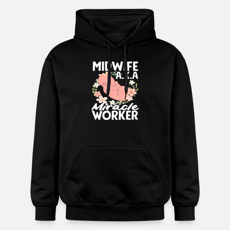 Sage-femme alias Miracle Worker - Sweat à capuche Softstyle® Gildan Unisexe - noir