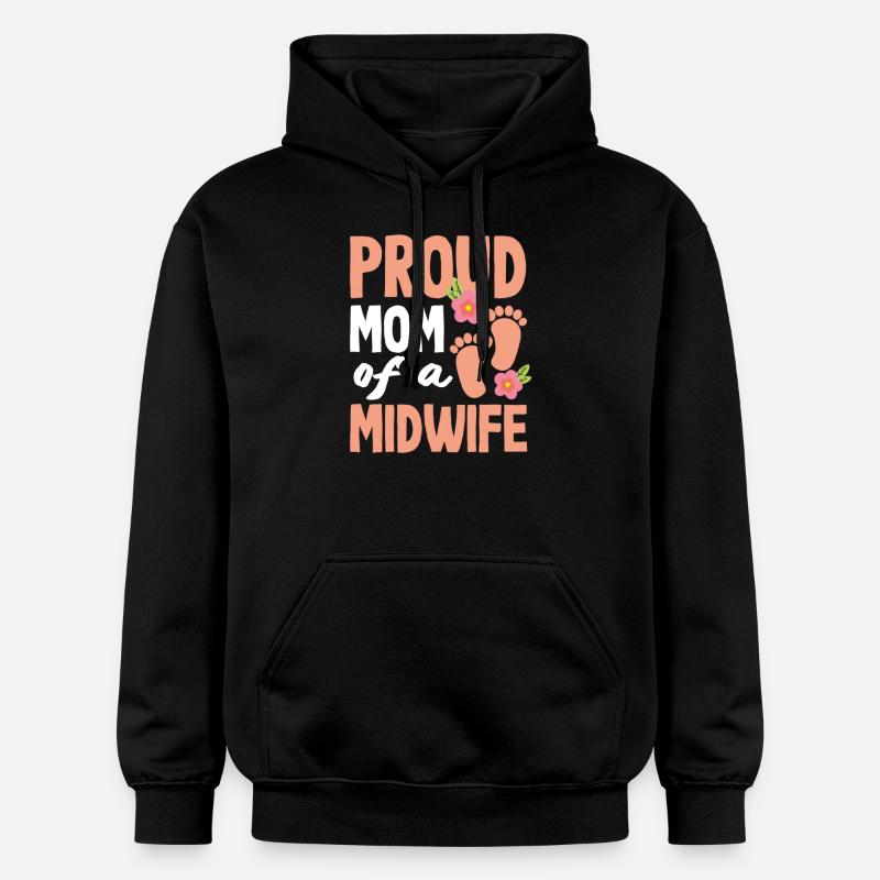 Stolze Mutter Einer Hebamme - Gildan Unisex Softstyle® Midweight Hoodie - Schwarz
