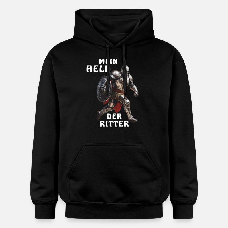 MON HÉROS LE CHEVALIER - Sweat à capuche Softstyle® Gildan Unisexe - noir