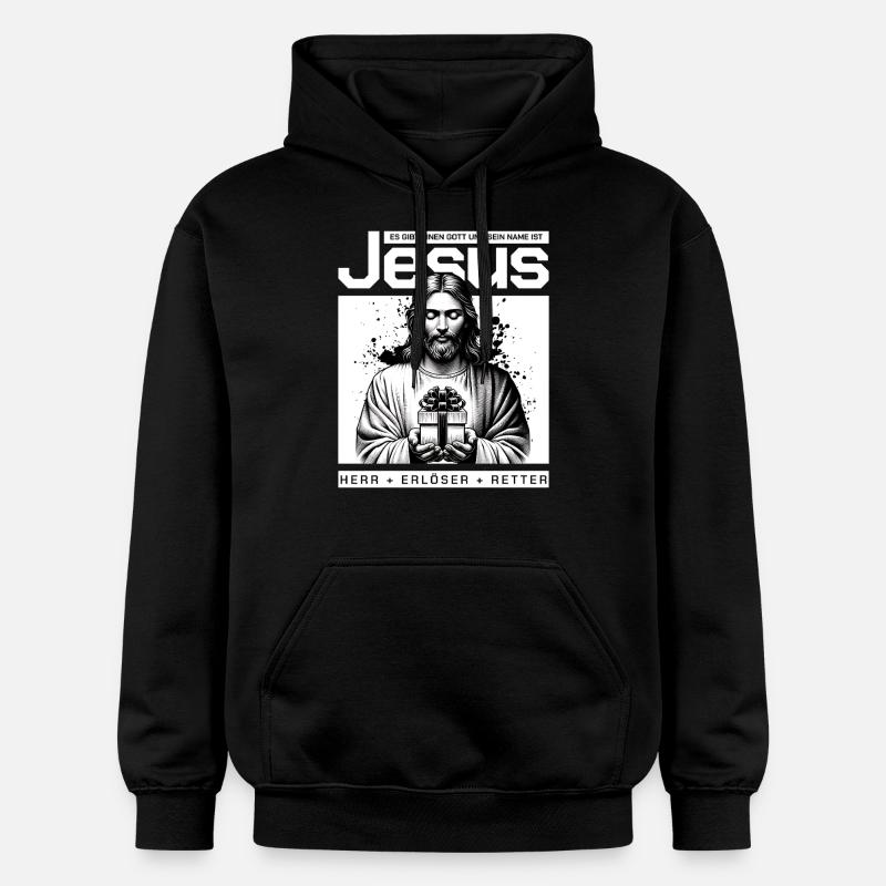 Jésus, Seigneur et Sauveur - Sweat à capuche Softstyle® Gildan Unisexe - noir