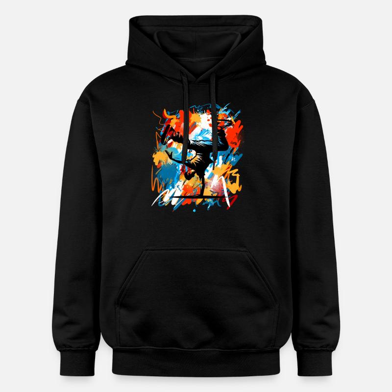 Breakdance - Sweat à capuche Softstyle® Gildan Unisexe - noir