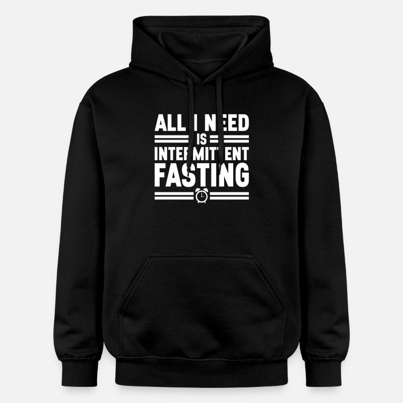 Intermittent fasting Intermittent fasting - Gildan Unisex Softstyle® Midweight Hoodie - black