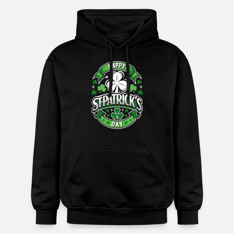 Bonne Saint-Patrick - Shamrock - Irlande - Sweat à capuche Softstyle® Gildan Unisexe - noir