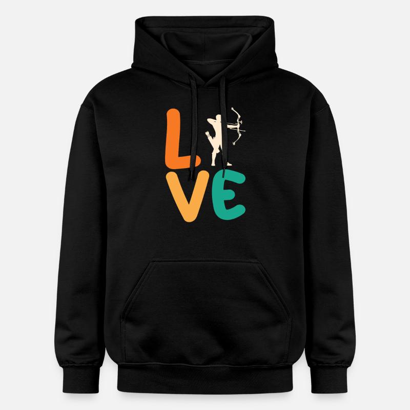 Bogenschütze Bogenschießen - Gildan Unisex Softstyle® Midweight Hoodie - Schwarz