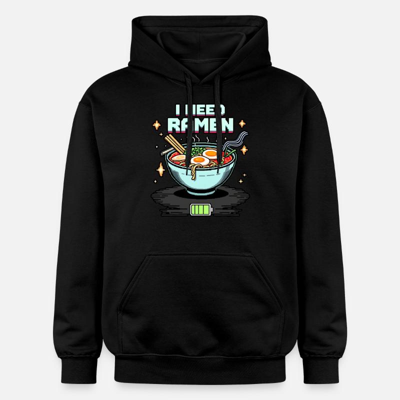 J’ai besoin de Ramen - Sweat à capuche Softstyle® Gildan Unisexe - noir