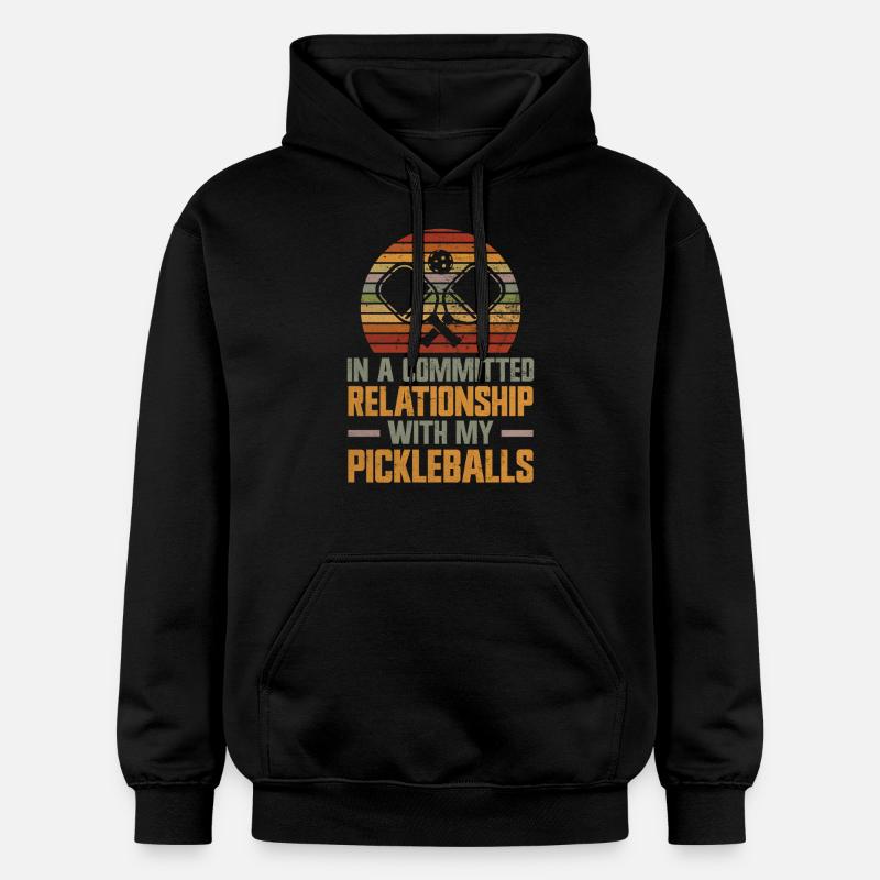 Cadeau de pickleball drôle - Sweat à capuche Softstyle® Gildan Unisexe - noir