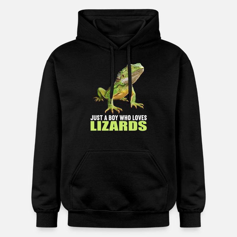 Eidechsen Eidechse - Gildan Unisex Softstyle® Midweight Hoodie - Schwarz