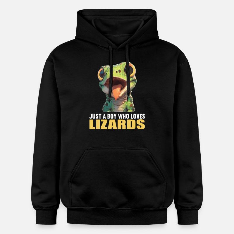 Eidechsen Eidechse - Gildan Unisex Softstyle® Midweight Hoodie - Schwarz