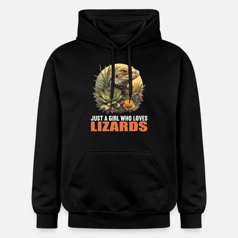 Eidechsen Eidechse - Gildan Unisex Softstyle® Midweight Hoodie - Schwarz